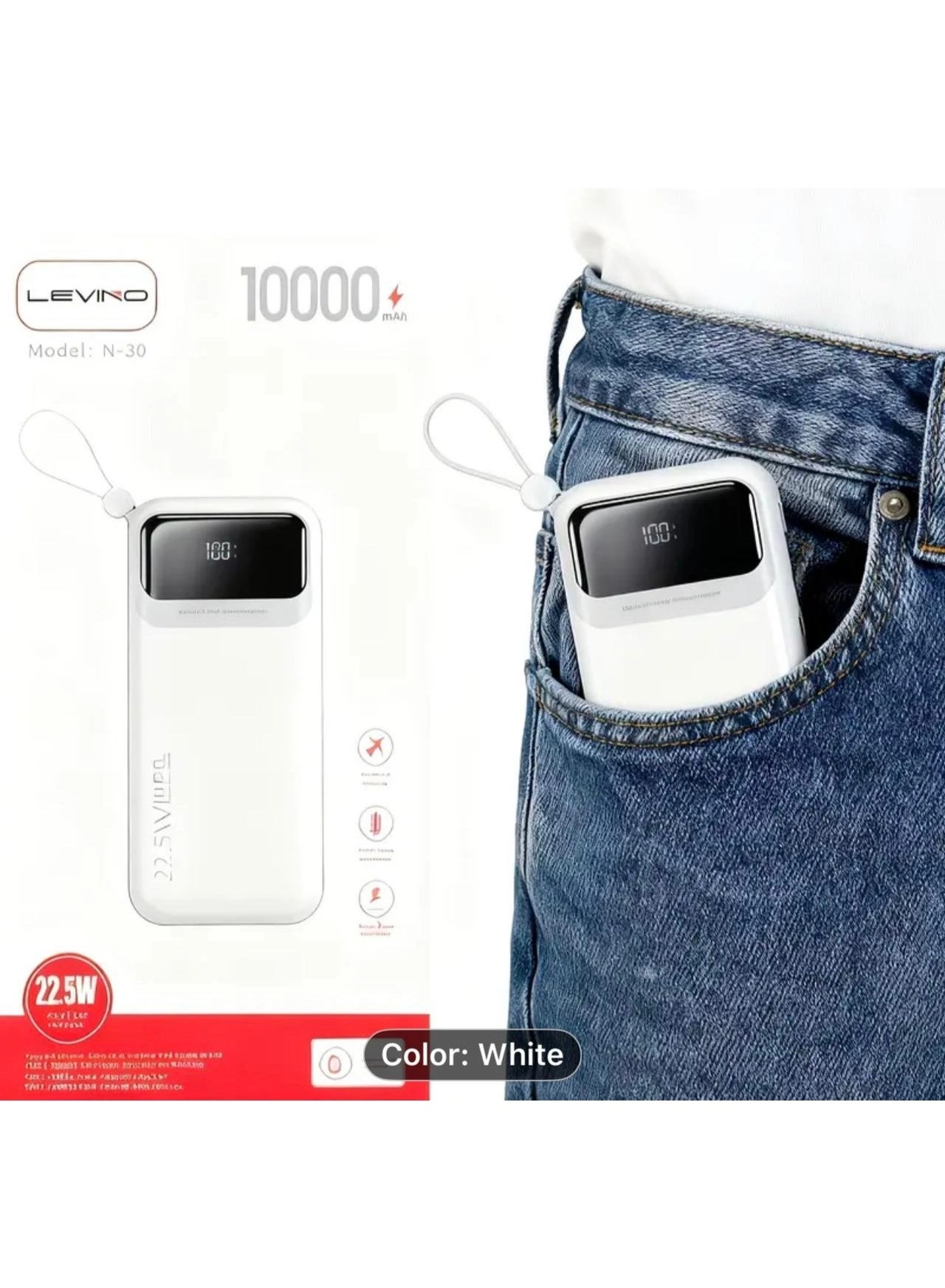 N-30 - 10000mAh 22.5W Fast Charging Dual Type-C Ports