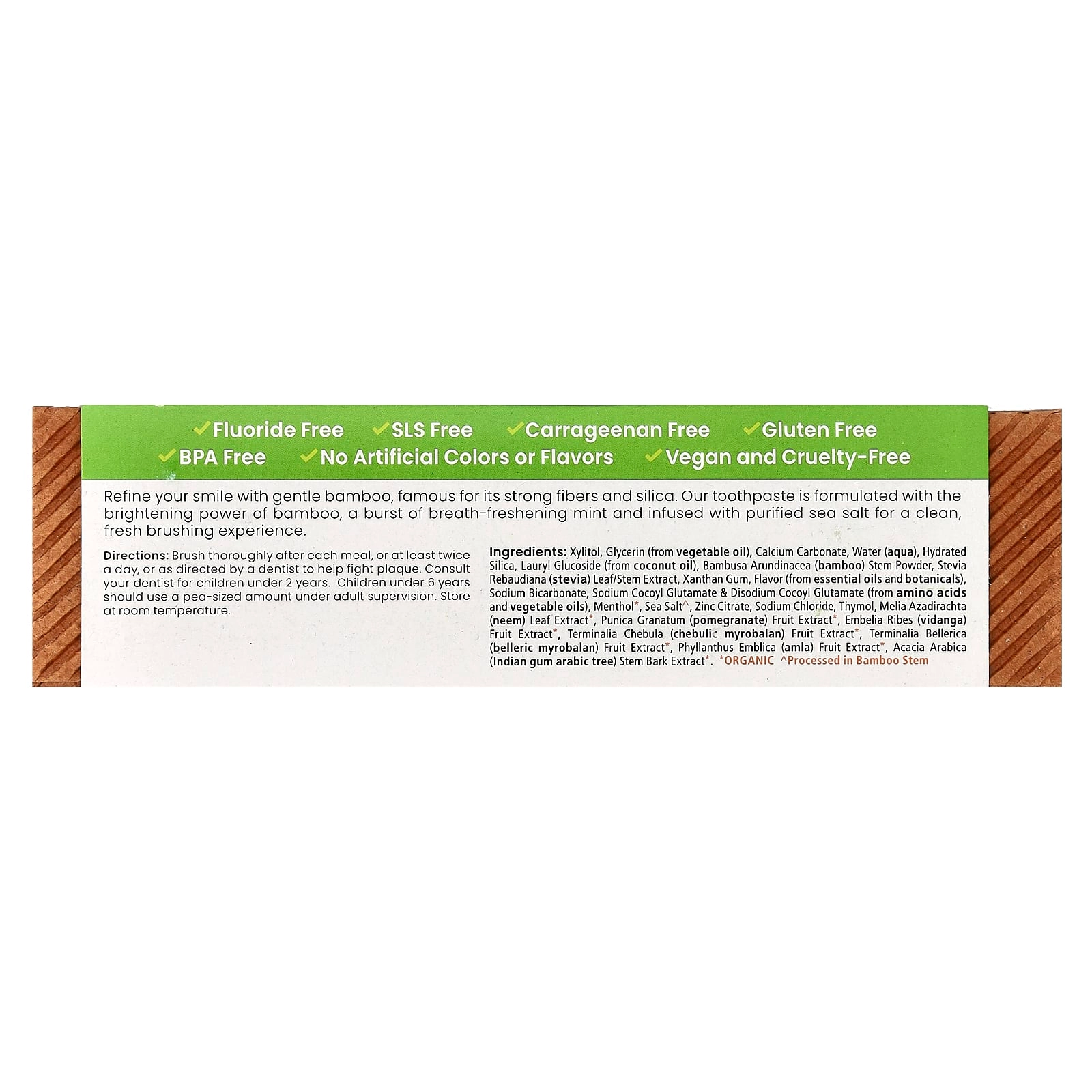 Whitening Antiplaque Bamboo + Sea Salt, Mint Toothpaste 113 g