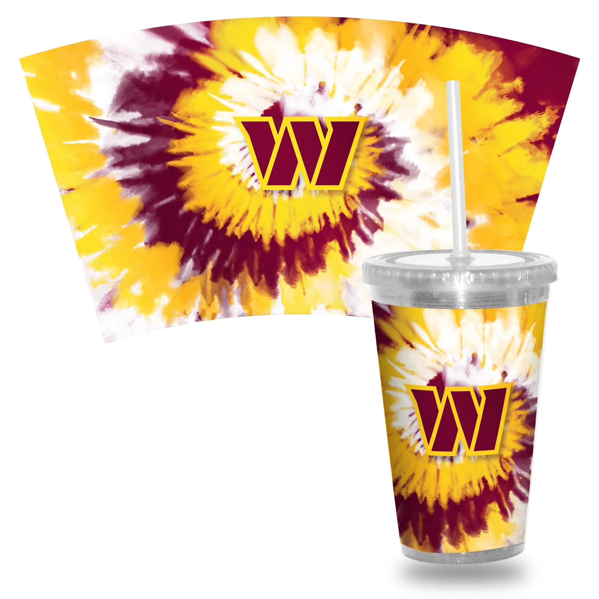 NFL Football Metallic Tie Dye Tumbler - 473ml