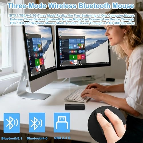 3 Mode Magnetic Ultra-Thin Mouse - Bluetooth USB