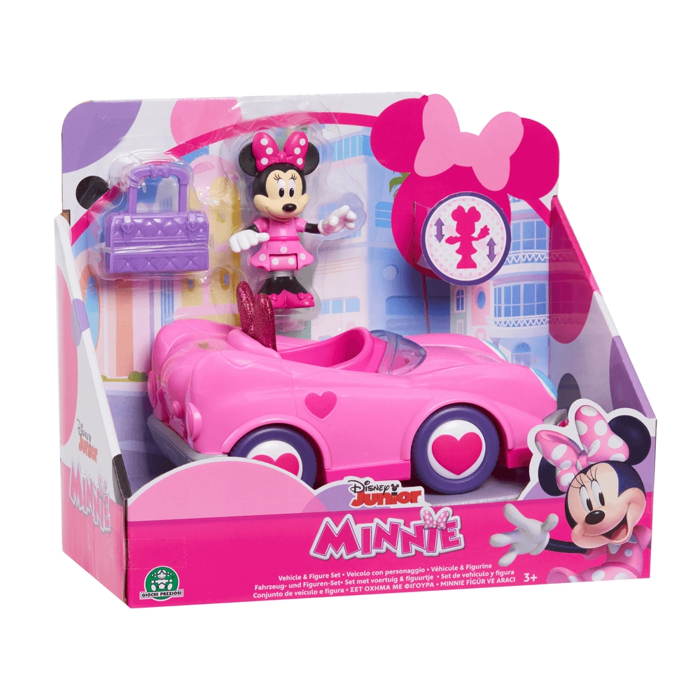 Minnie Mouse Vehicle & Figure Set - 3-inch figure Trunk opens