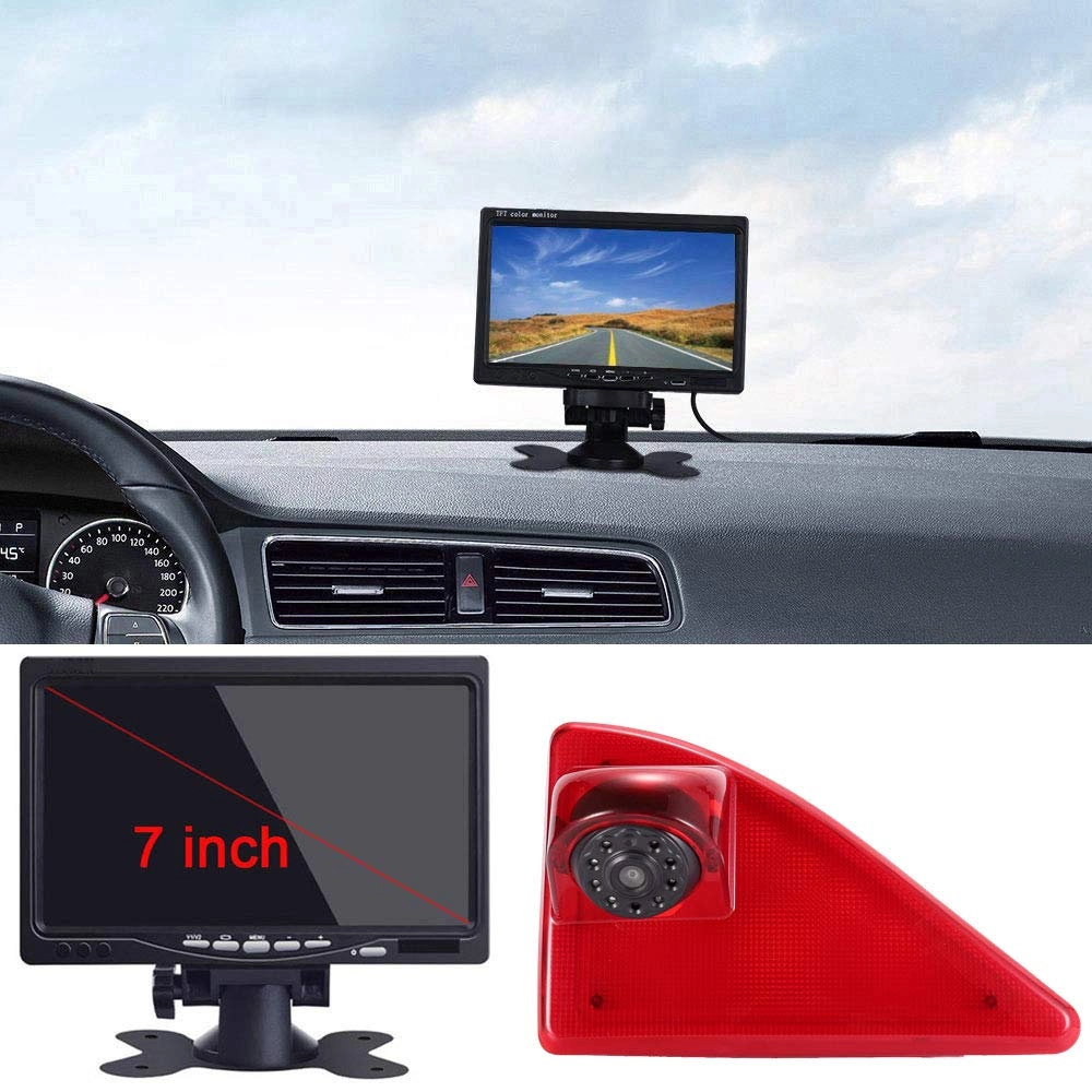 Brake Light Reversing Camera + Rear View Mirror Monitor - Night vision 628 x 586 pixels