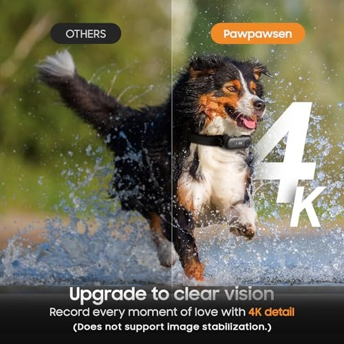 4K Pet Camera Collar - 64g Cats and Dogs