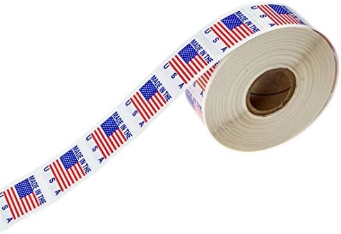 Made in the USA Stickers - 1000 1" x 1"