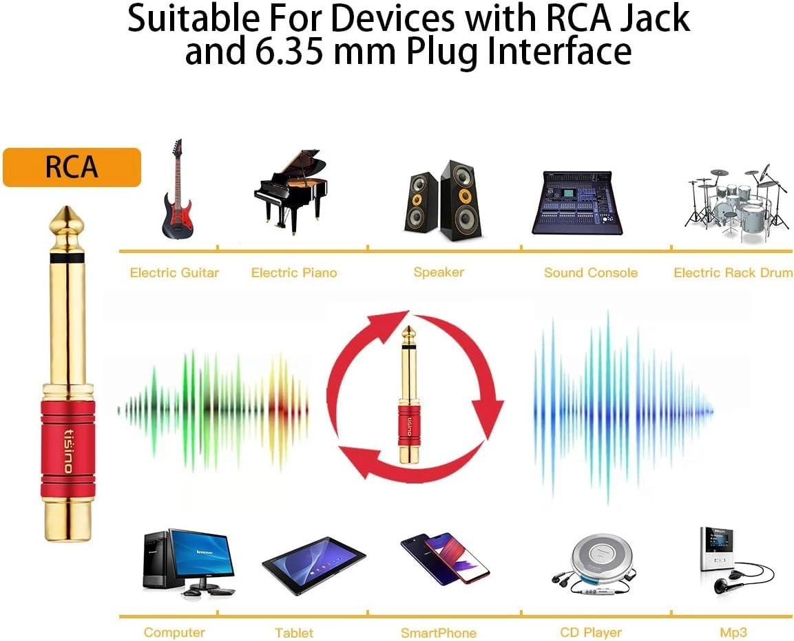 RCA to 1/4 Adapter Pack