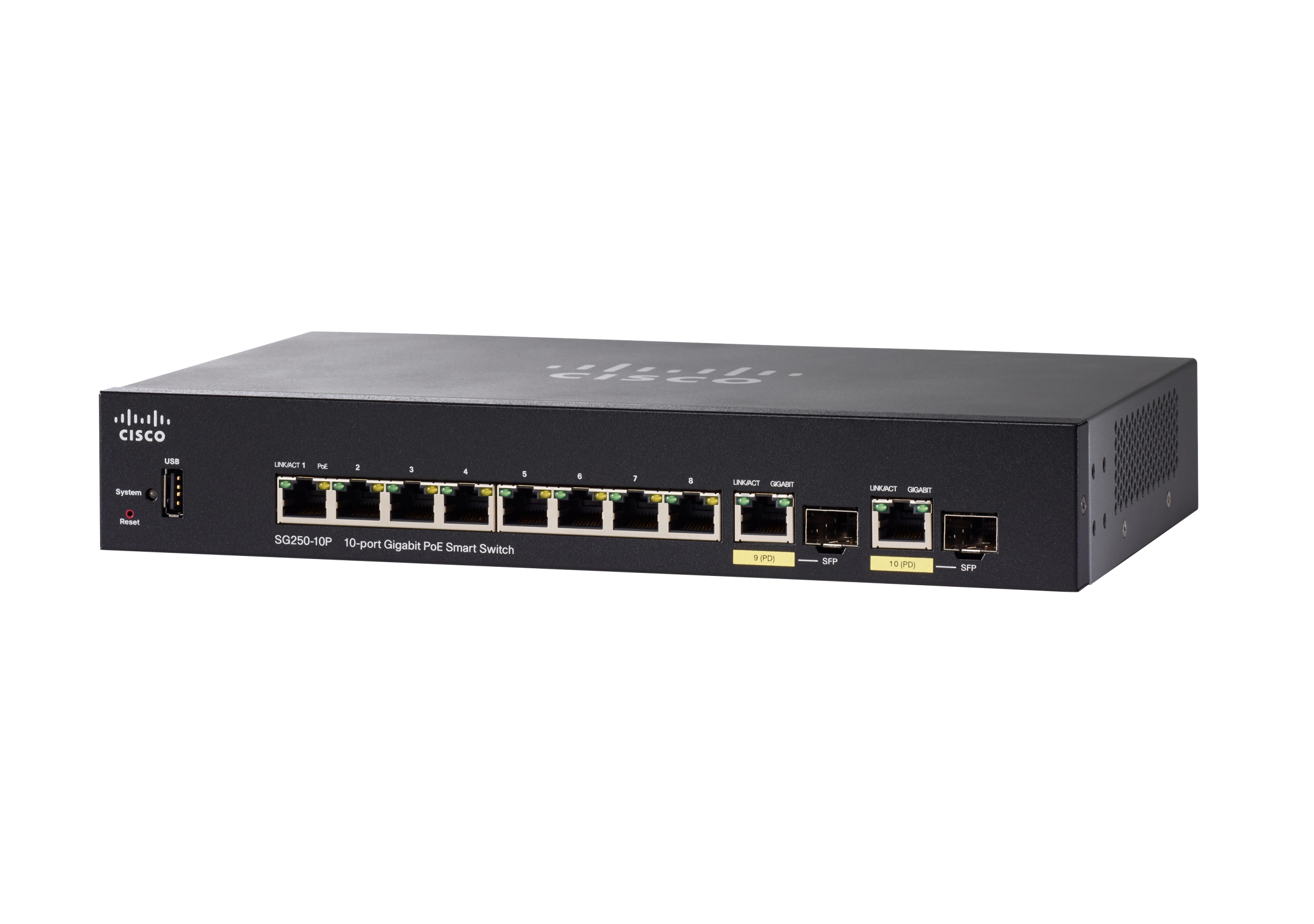Cisco SG250-10P-K9-NA 10-ports