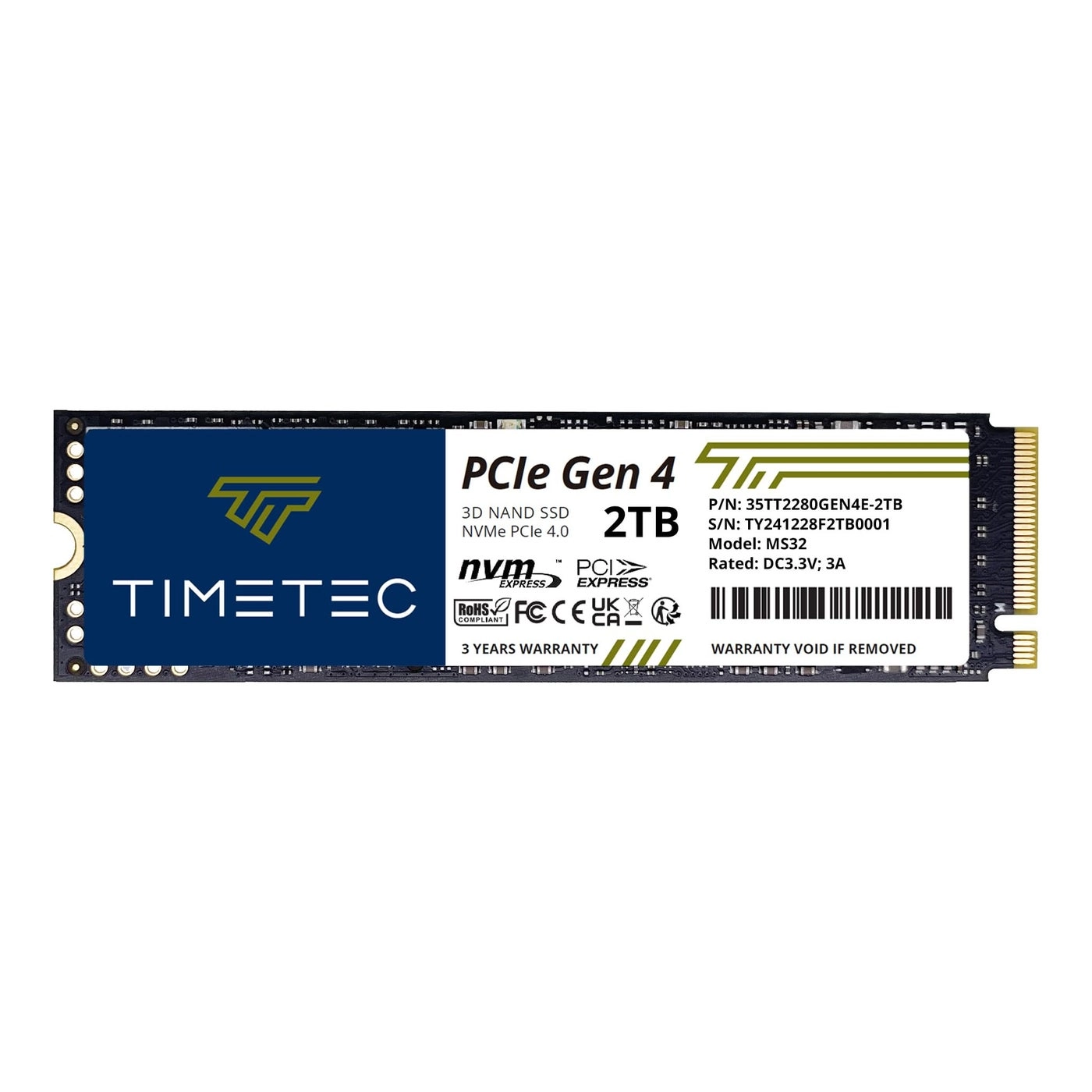 PCIe SSD NVMe M.2 2280 - 2000GB