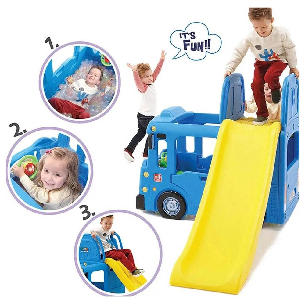 3-in-1 Little School Bus Slide Play Set - 145 x 72 x 36 cm 2 to 6 years