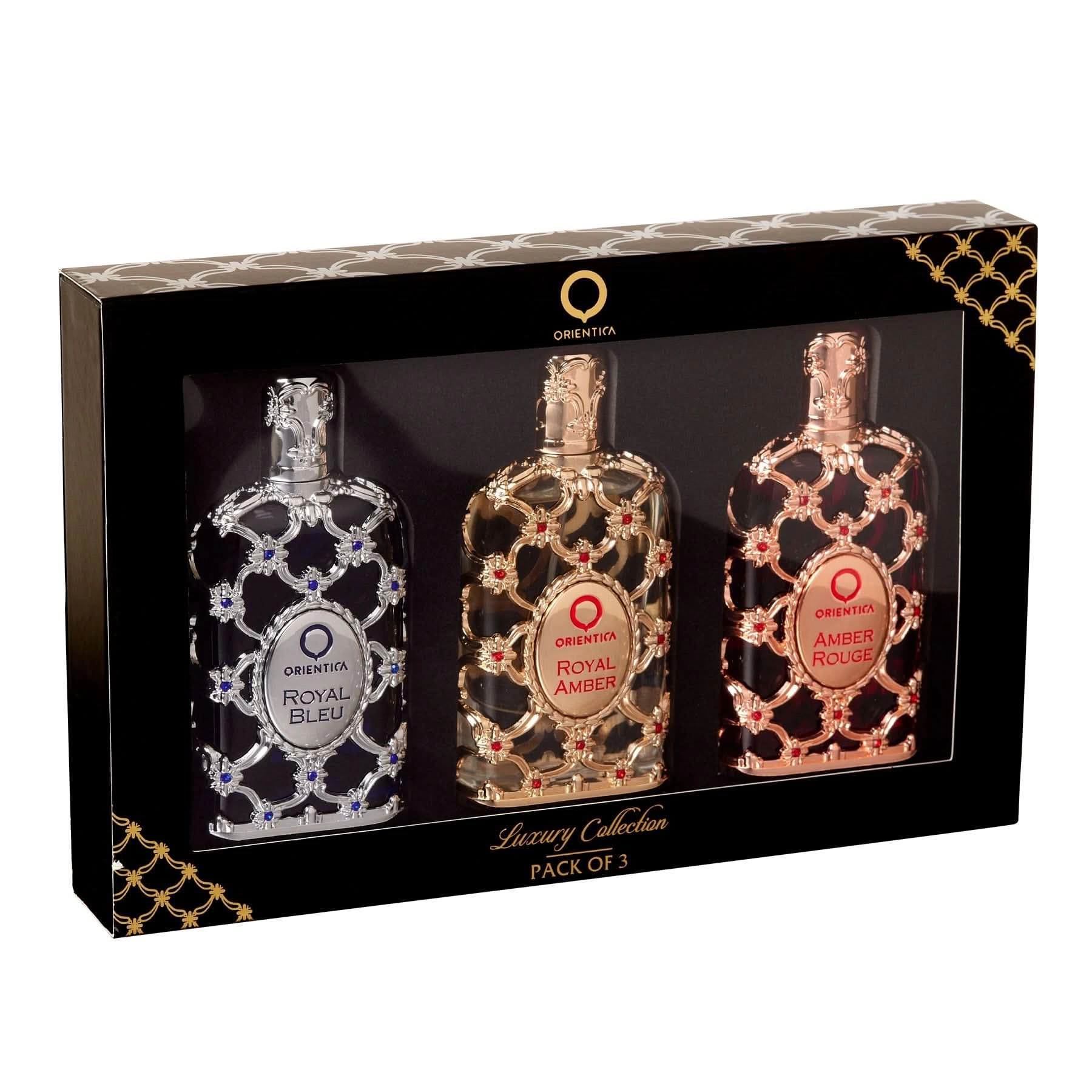 Orientica Amber Rouge - Eau de Parfum 30ml + Royal Amber - Eau de Parfum 30ml + Royal Bleu - Eau de Parfum 30ml