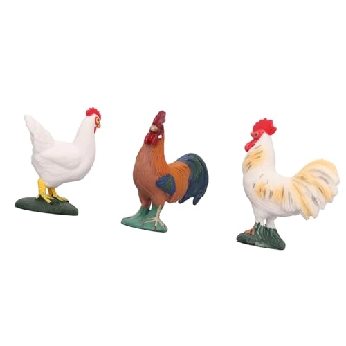 Simulated Farm Chicken Figurines - 18 months - 3 years 4 pieces