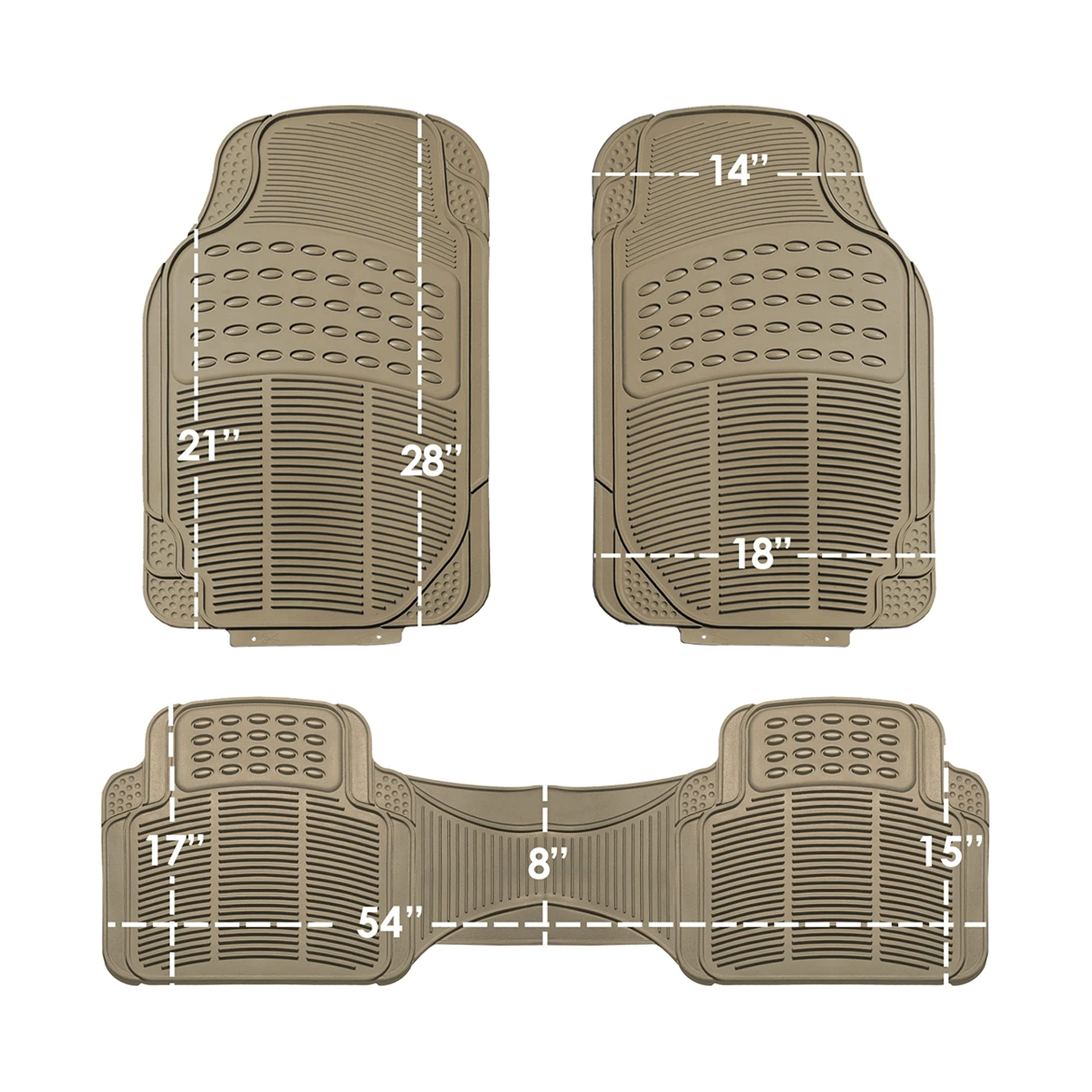 Climaproof Trimmable Non-Slip Vinyl Floor Mats - Universal Fit