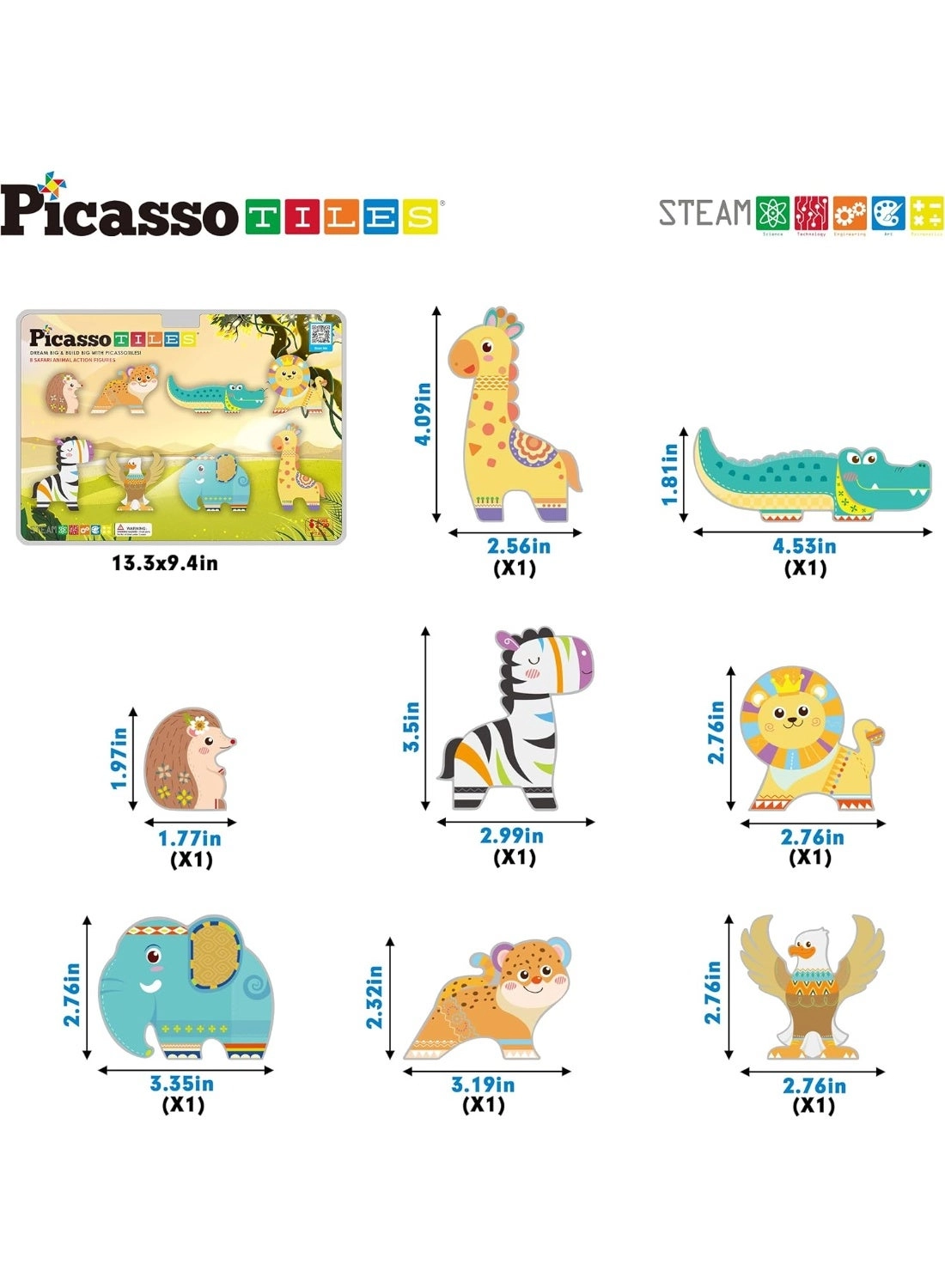 Magnet Building Blocks - Safari Animal 8pcs