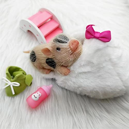 Piglet Tony 13 cm Silicone - Pink miniature