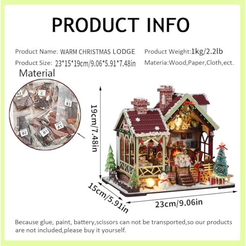 Miniature Wooden Dollhouse Furniture Kit - Creative Room 1:24