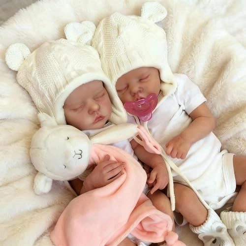 Reborn Baby Doll - 18 Inch Silicone Girl Sleeping Ages 3+