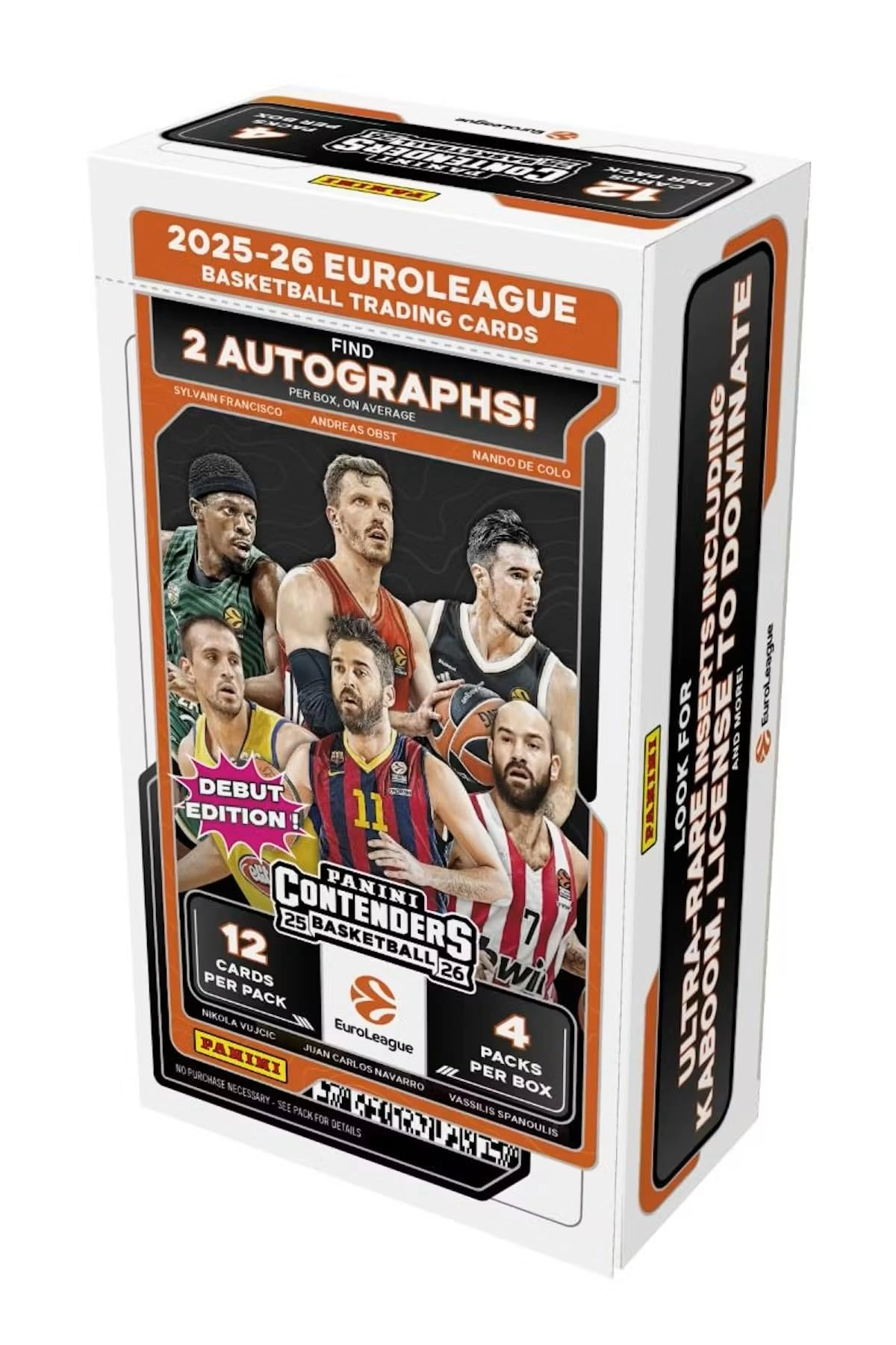 Panini Contenders EuroLeague - 4 Packs Per Box 12 Cards Per Pack