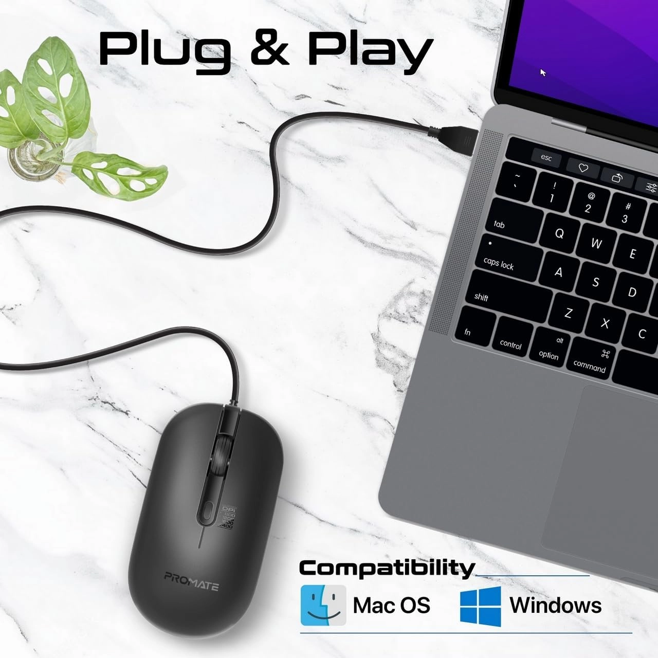 CM-2400 Optical Mouse - Wired