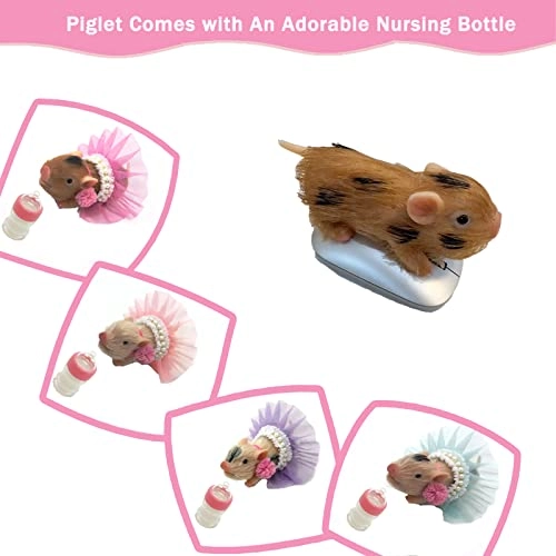 Piglet Tony 13 cm Silicone - Pink miniature