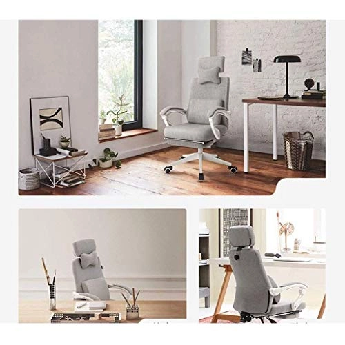 Desk Chair - PU Leather Brown High Back