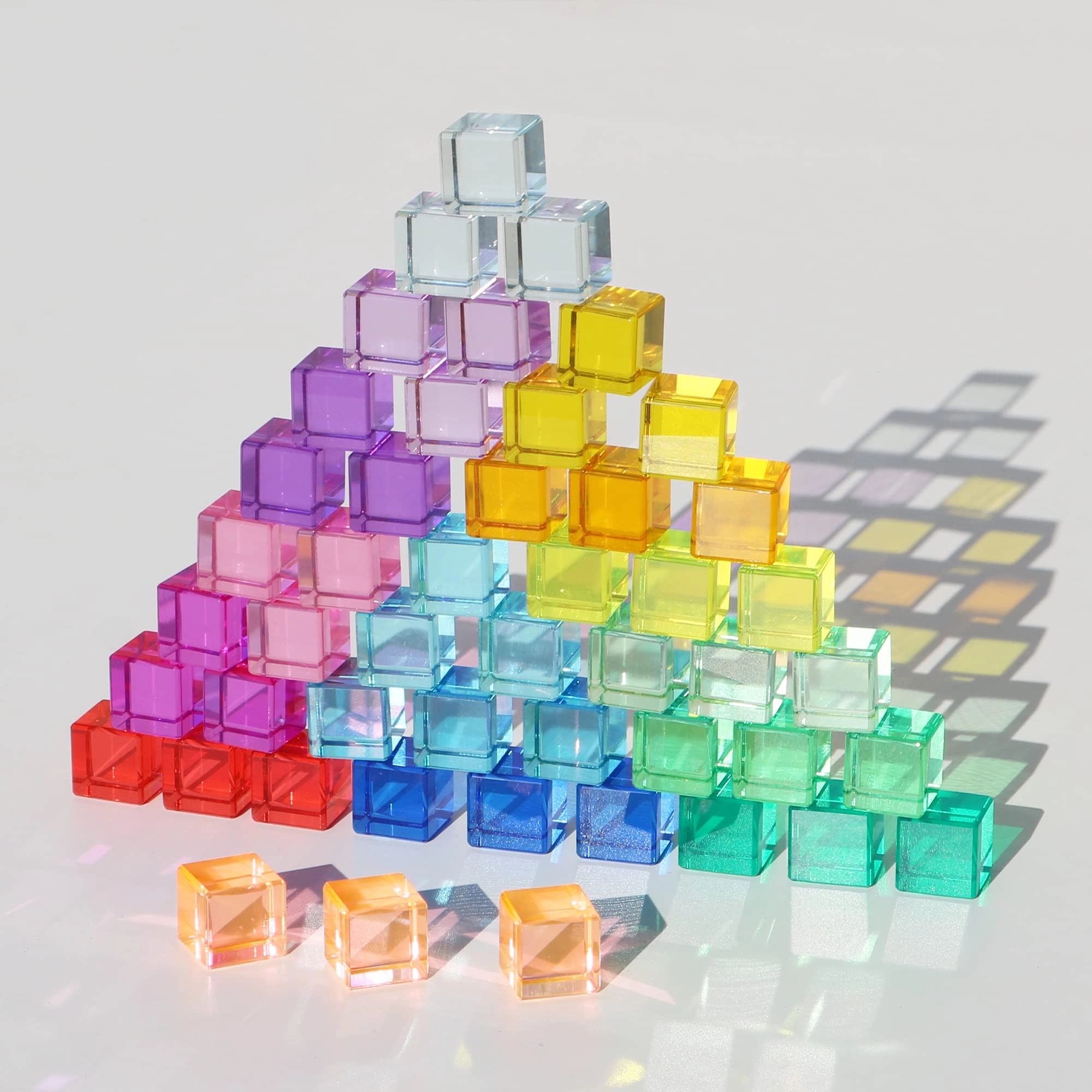 KOAICS Acrylic Gem Cubes - 3 years and up 48 pieces