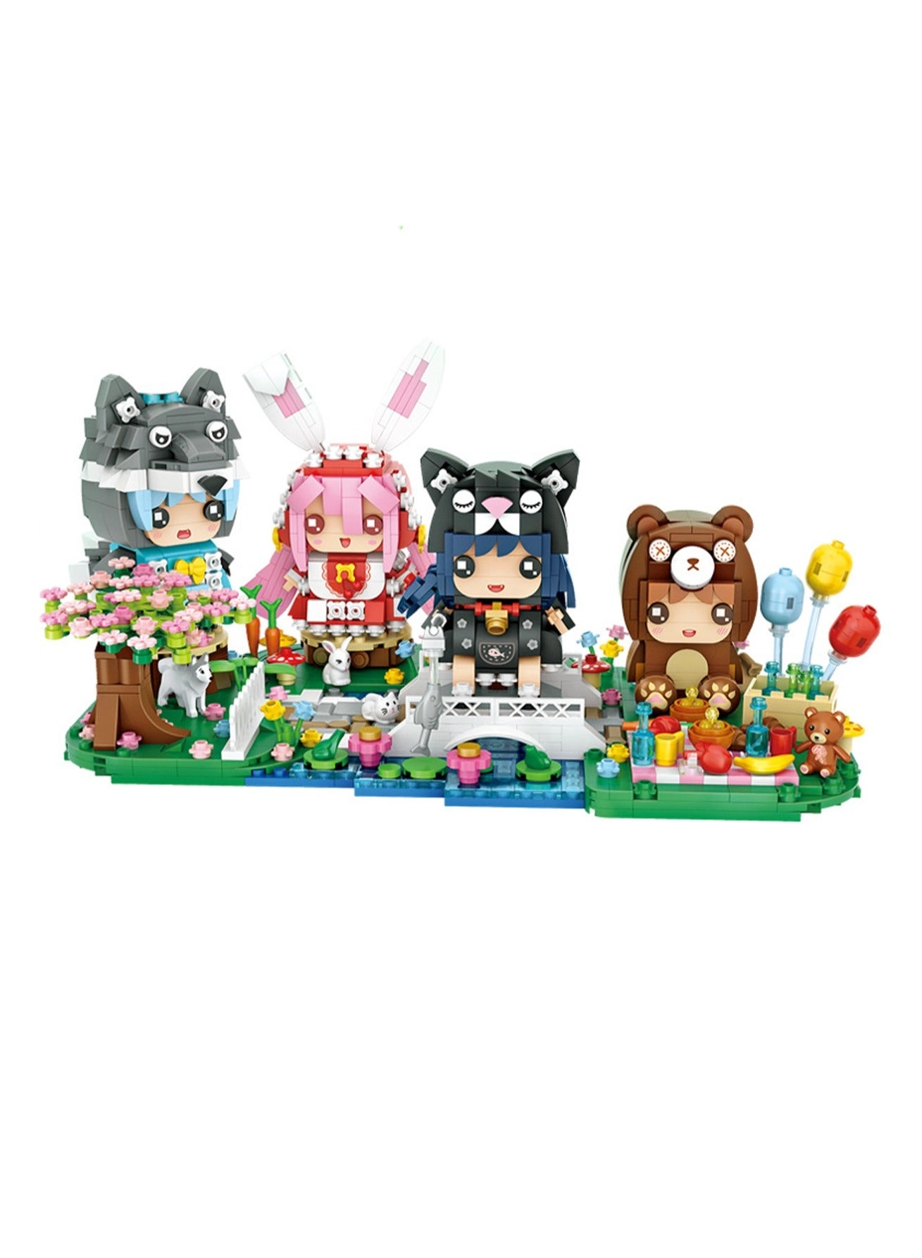 Teddy Bear Model Set - Building Blocks DIY Assembly