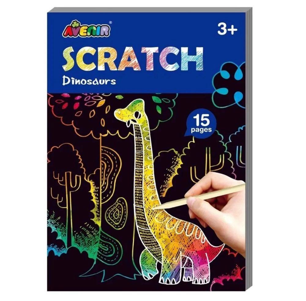 Avenir Mini Scratch Book Dinosaurs - 3+ years