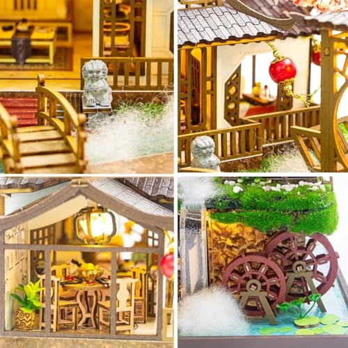 3D Wooden Puzzle Bookshelf Insert - Library of Books 1:24