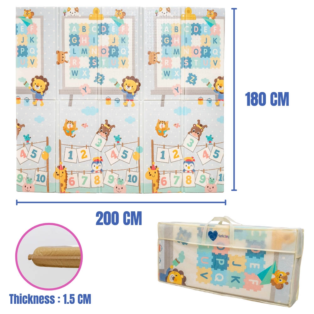 Baby Reversible & Foldable Playmat - Suitable for 0 months & above