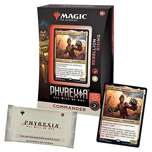Magic: The Gathering: Phyrexia: All Will Be One Commander Deck - Rebellion Rising - 100-card + Collector Booster Sample Pack - 2-card