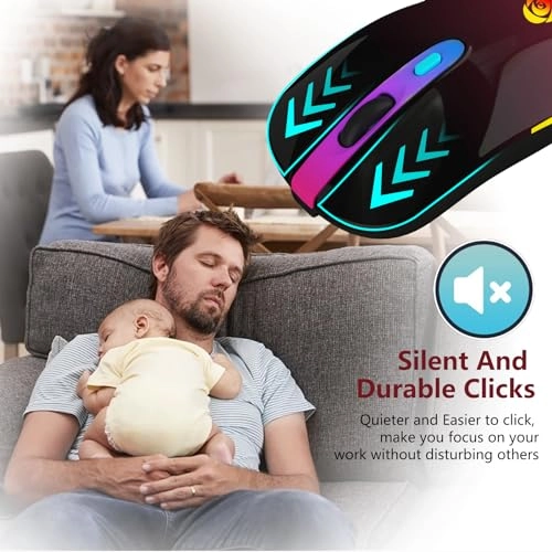 LED Slim Rechargeable Mouse - Wireless