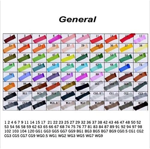 Alcohol Graphic Pen - 80 Colors Medium Broad Super Brush