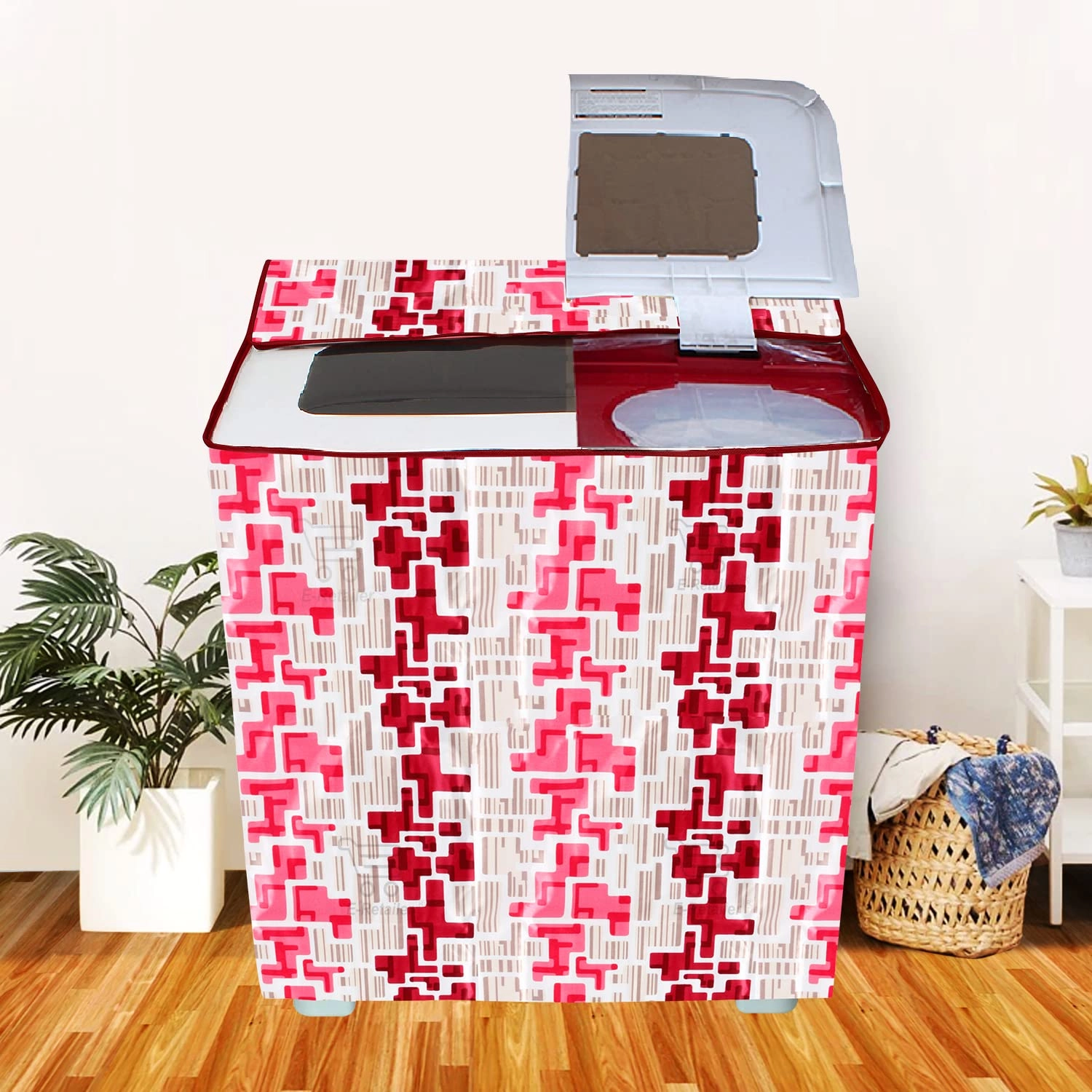 PVC Waterproof Front Load Washing Machine Cover - 5KG to 7.5KG Blue