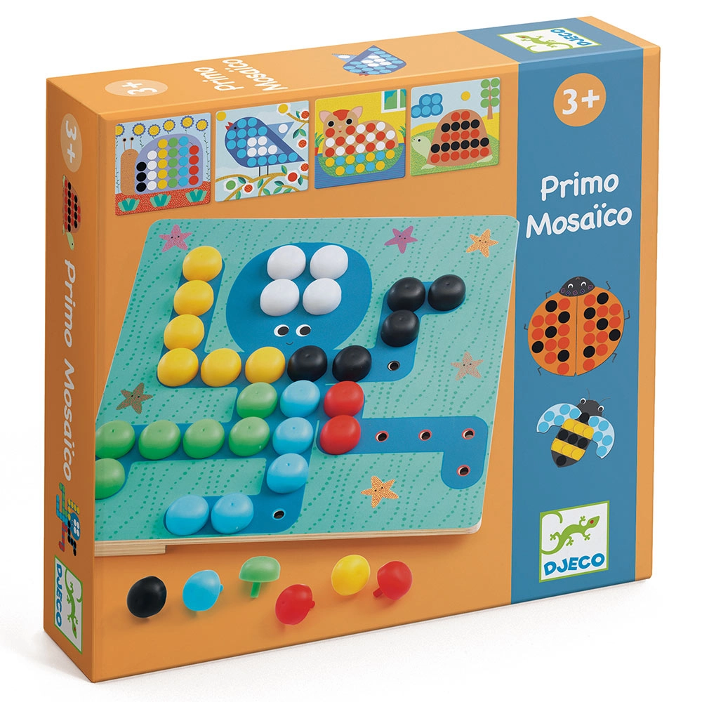 DJECO Primo Mosaic Game - animal 120 pieces