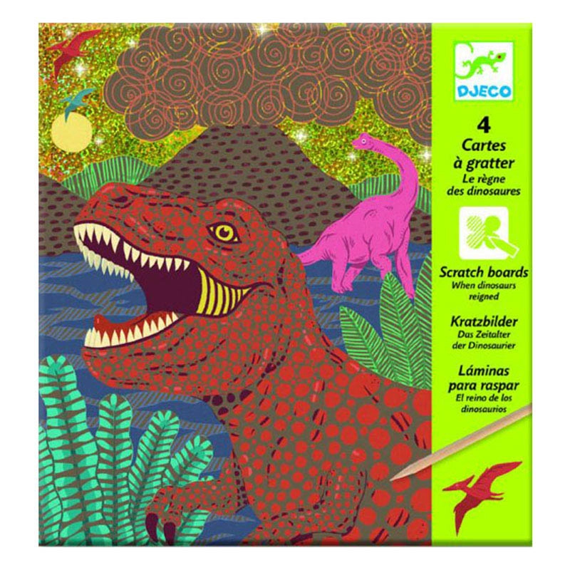 DJECO Dinosaurs Reigned Scratch Cards - Suitable for 8 years & above