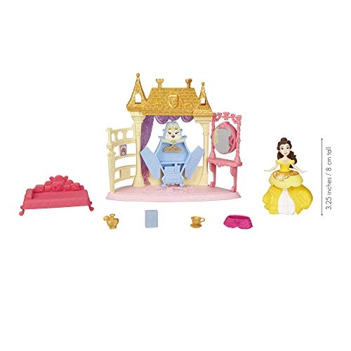 Royal Chambers Playset - Bedroom set + Belle Doll - Royal Clips skirt