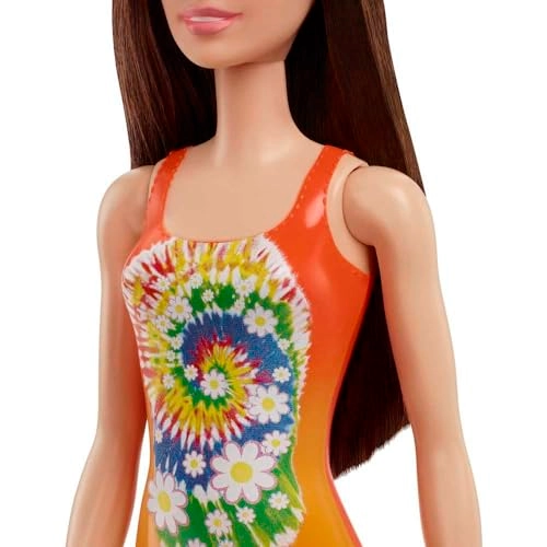 Barbie Beach Doll - Tie Die Suit Orange Ages 3+