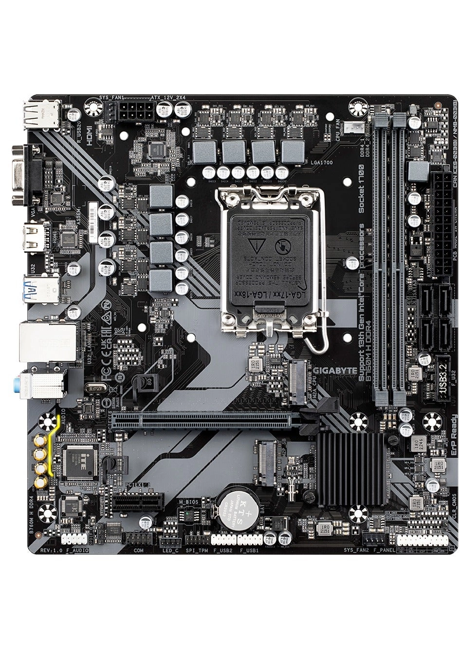 GIGABYTE INTEL-B760M H DDR4 - Micro ATX LGA1700