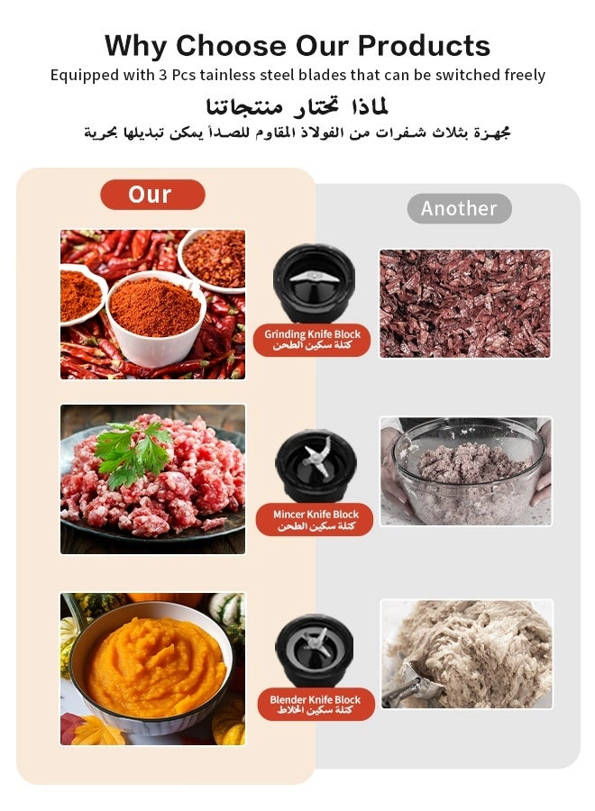 BL-101 - Multi-Function Blender Double Grinders Stainless Steel Blades