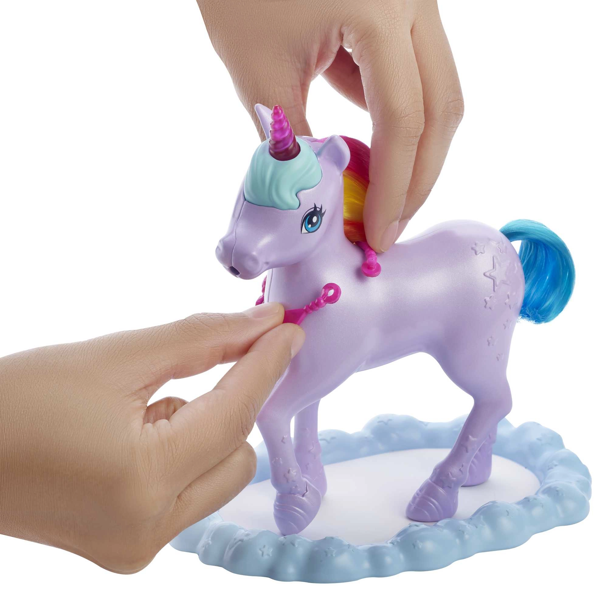 Barbie Dreamtopia Magical Lights Unicorn - Rainbow Mane Lights & Sounds Ages 3+