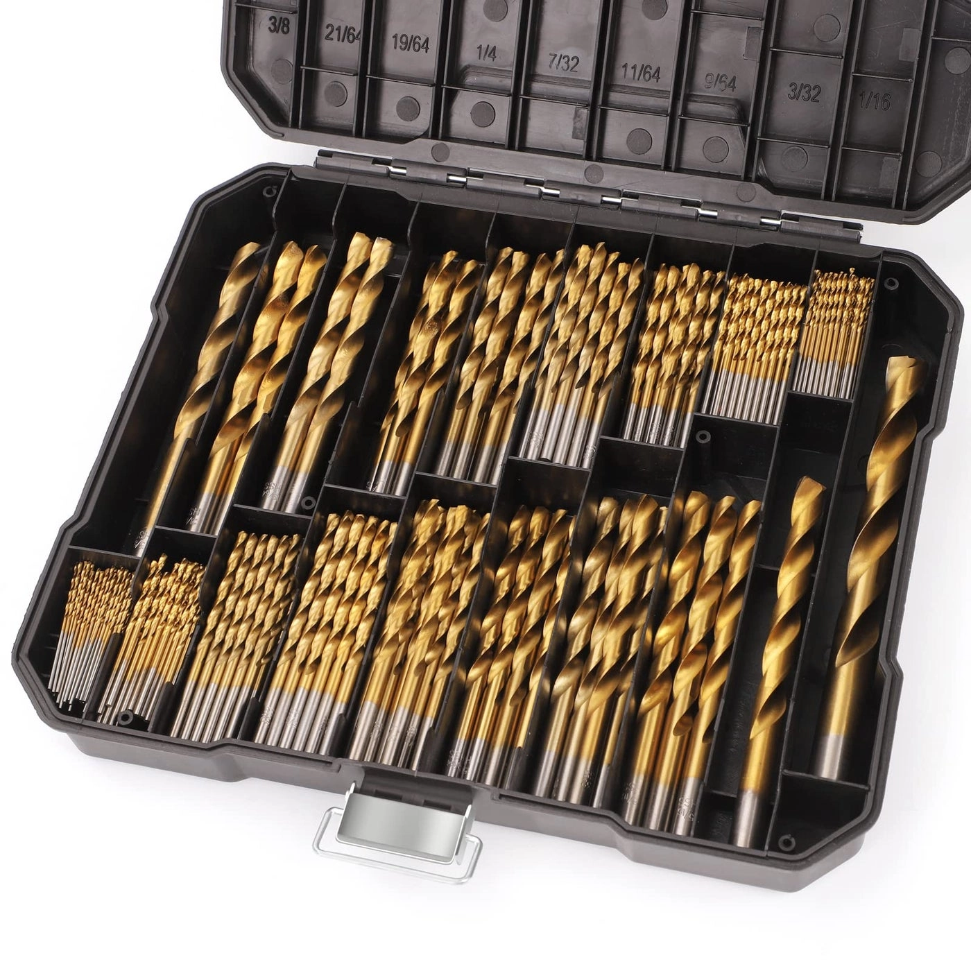 COMOWARE Drill Bit Set - Titanium Coated 230 Pcs 3/64" to 1/2"