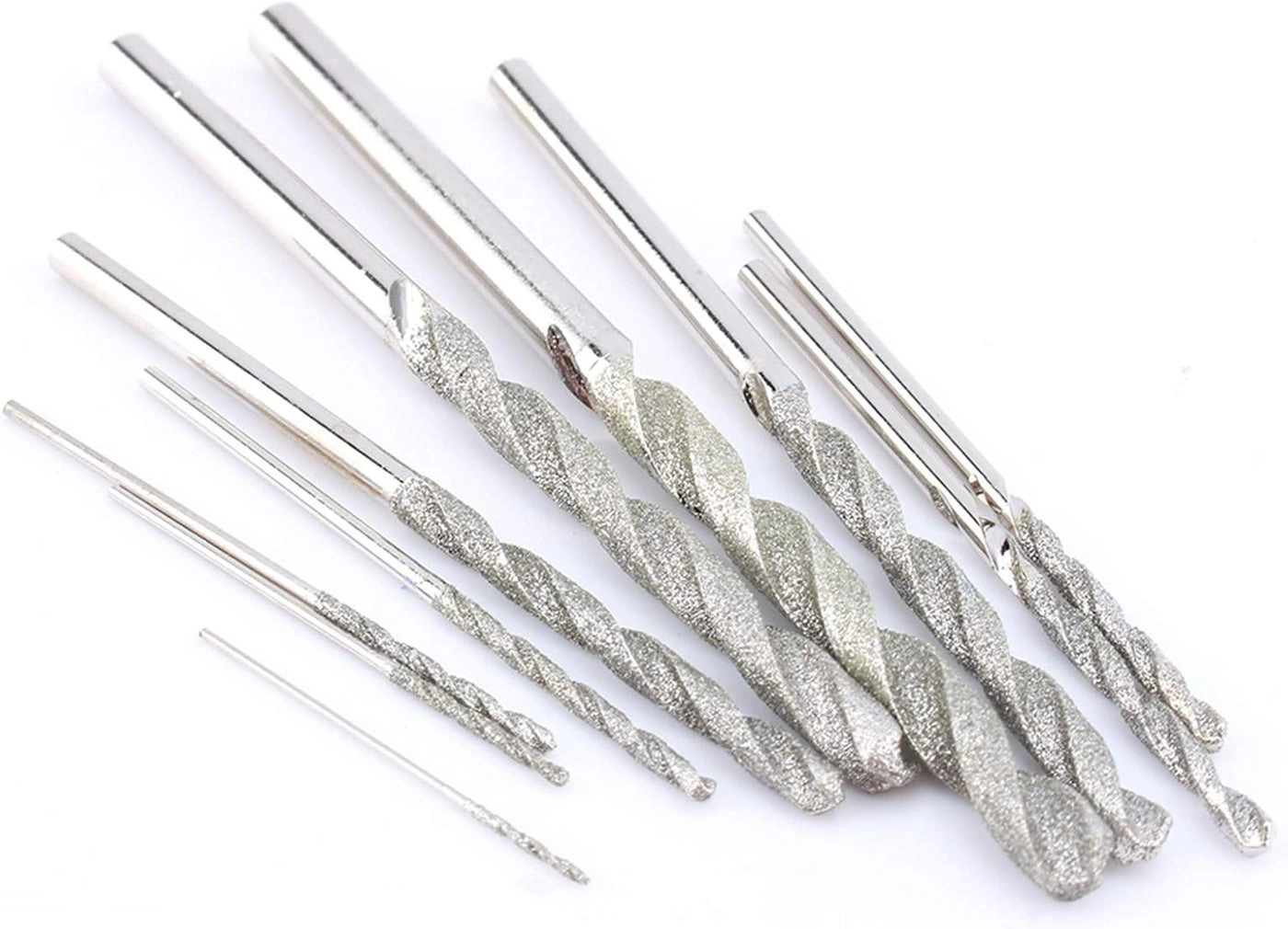 Diamond Tipped Drill Bit Set - Diamond 10Pcs 0.8-4.0mm