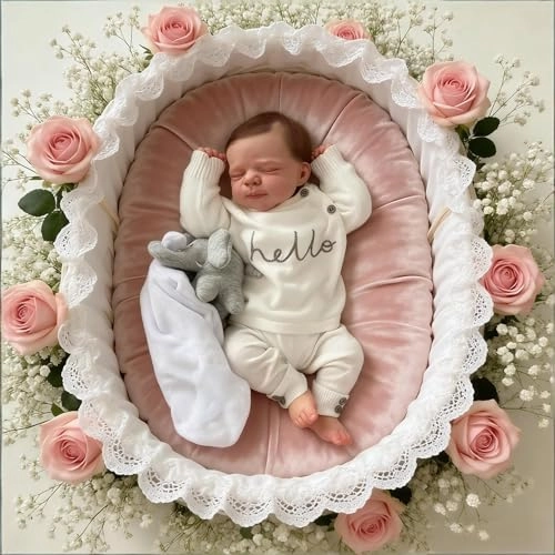 Reborn Baby Doll - 18 Inch Silicone Girl Sleeping Ages 3+
