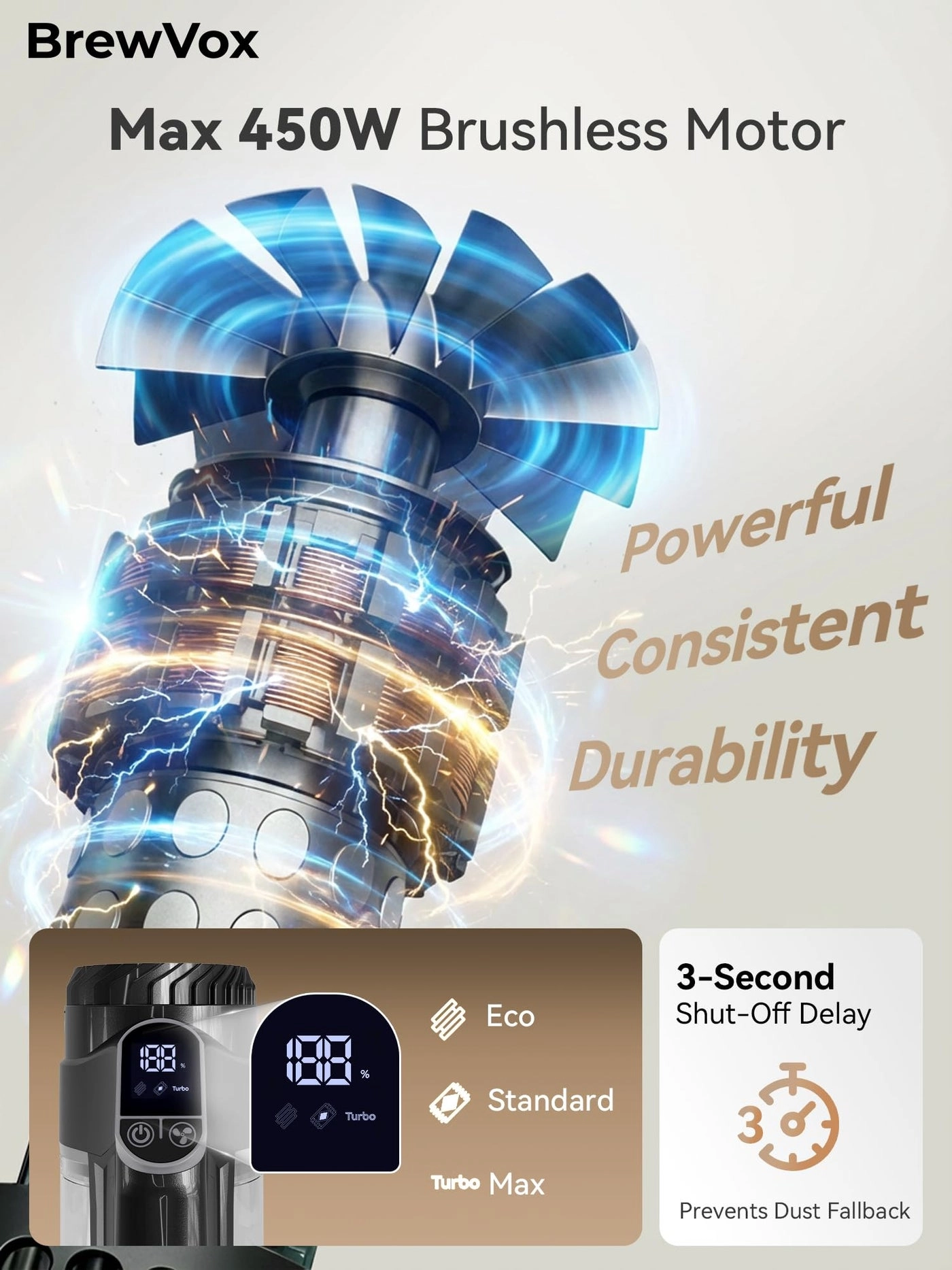 Telescopic Cordless Stick Vacuum Cleaner - 65 Min