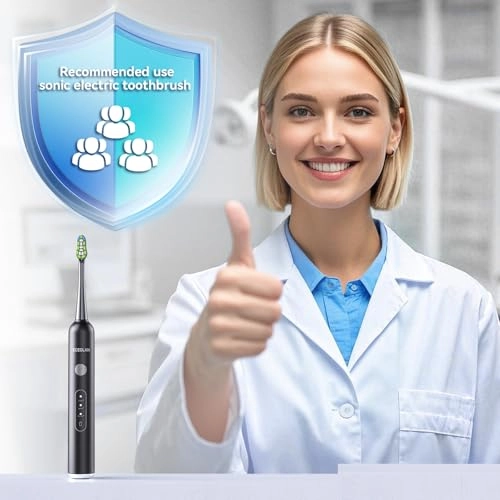 WS-7008 - Sonic Electric Toothbrush 40,000 times per minute 8 Brush Heads White