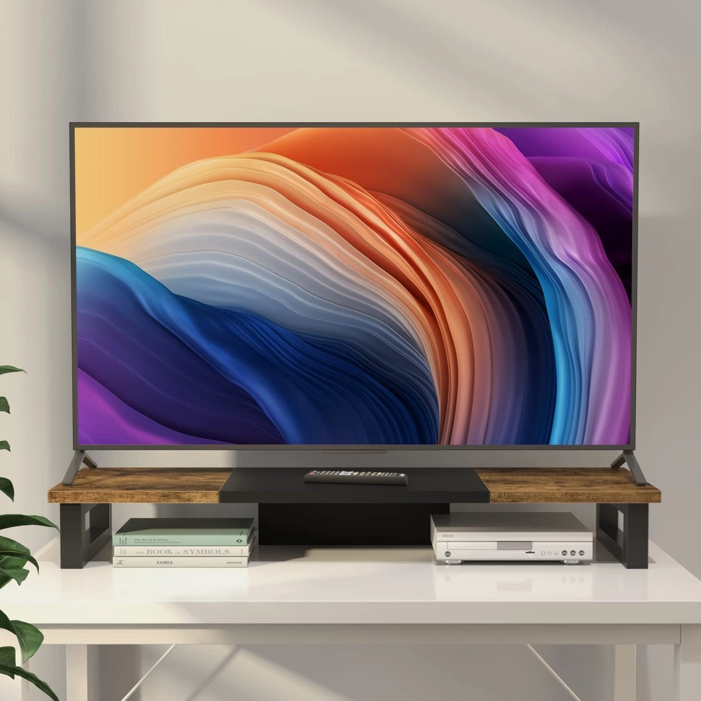 Monitor Stand Riser - Dual Wood and Steel