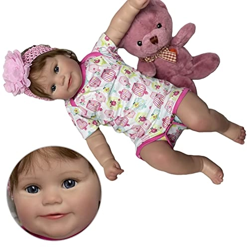 Rebirth Baby Doll - 48cm/58cm Silicone Limbs Cloth Body Panda Clothes Gift Set