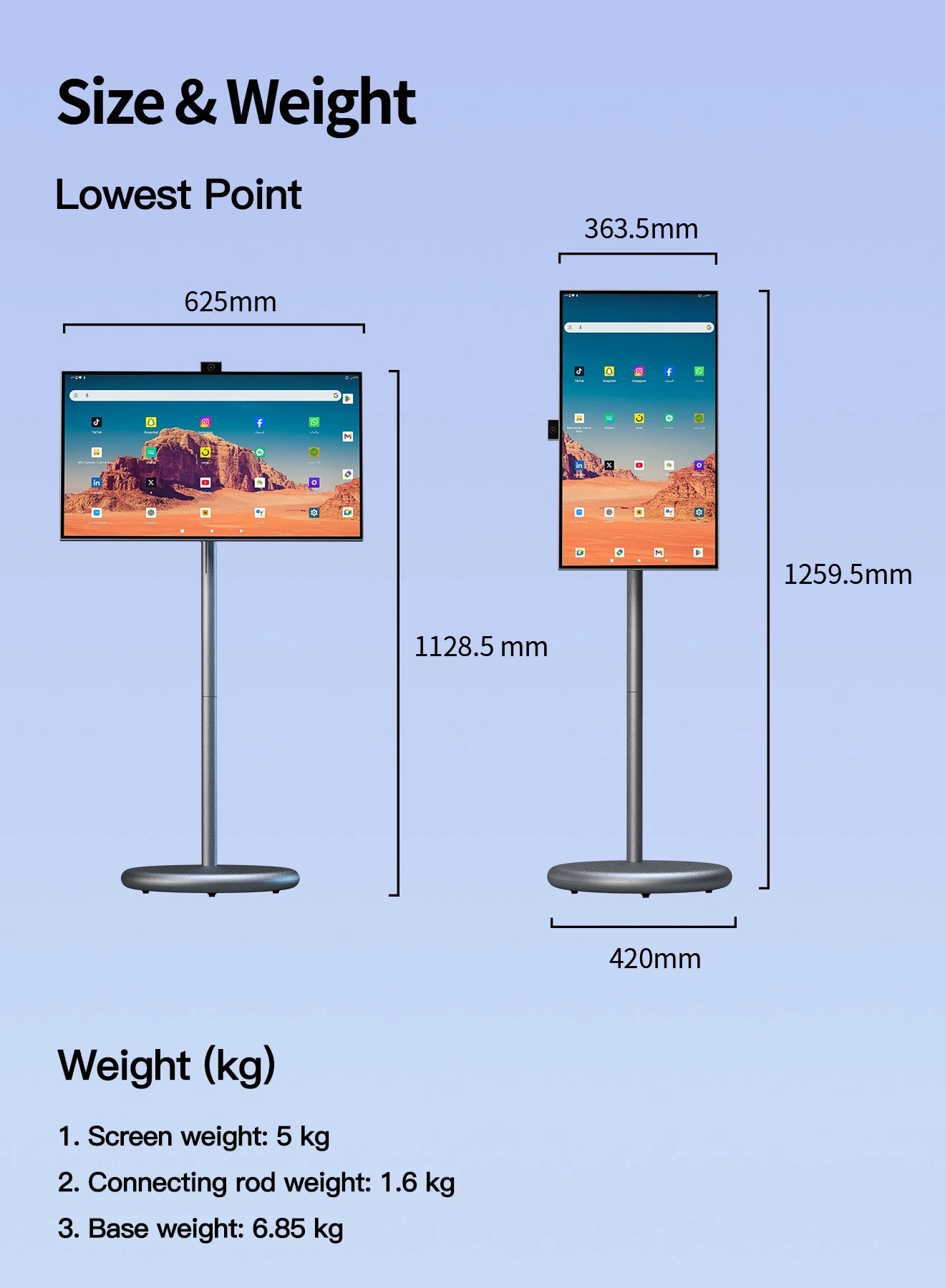 Portable Smart TV - 1080P 27 inch