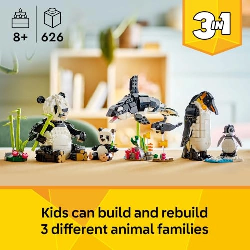 Creator 3in1 Wild Animals: Panda Family (31165) - 8+