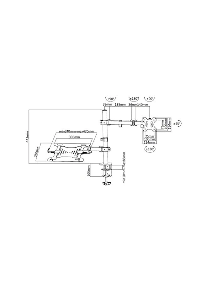 Single Monitor Desk Mount - 1 32 Inch
