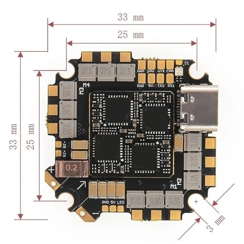 F405W Fixed Wing Flight Control Board - STM32F405RGT6 ICM42688-P